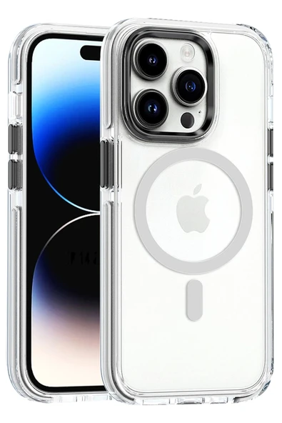 iPhone 15 Pro Bella Magsafe Kapak - Gri ürün görseli 1