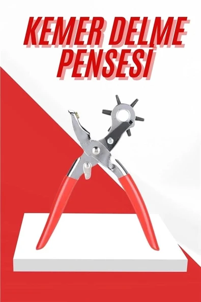 CEYLAN ADAM Kemer Delme Pensesi 6 Farklı Boyutta Kemer Delici Ev Deri Kemer - Resim 2