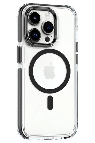 iPhone 14 Pro Max Bella Magsafe Kapak - Siyah - Resim 2