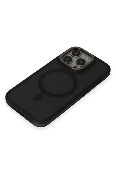 iPhone 14 Pro Kılıf Rocky Magsafe Kapak - Siyah - Resim 8