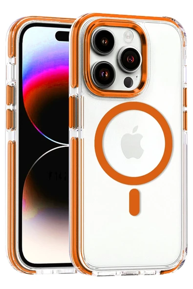 iPhone 14 Pro Max Bella Magsafe Kapak - Turuncu ürün görseli 1