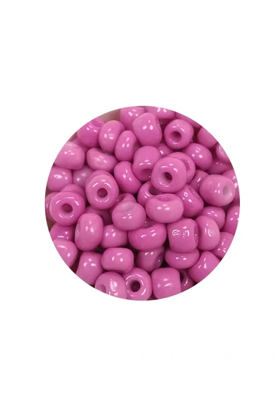 LitaeTrend Dökme Cam Kum Boncuk Büyük Boy (6/0) 4 mm - 60 Gram - Eflatun - BNC121 - Resim 2