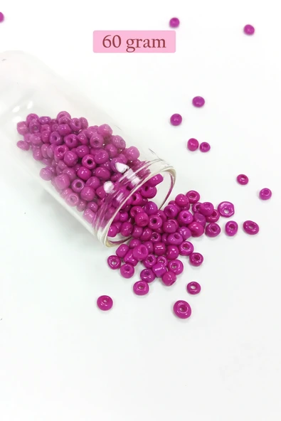 LitaeTrend Dökme Cam Kum Boncuk Büyük Boy (6/0) 4 mm - 60 Gram - Eflatun - BNC138 ürün görseli 1