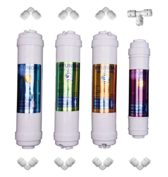 Hyundai Su Arıtma Filtre Seti 4'Lü Takım Ve Bağlantı Parçaları- Nsf Onaylı - Orijinal ürün görseli 1