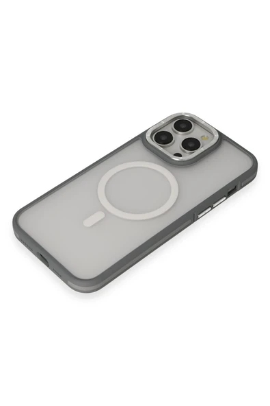 iPhone 14 Pro Kılıf Rocky Magsafe Kapak - Gümüş - Resim 8