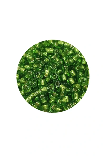 LitaeTrend Dökme Cam Kum Boncuk (8/0) 3 mm - 60 Gram - Şeffaf Çimen Yeşili - BNC195 - Resim 2
