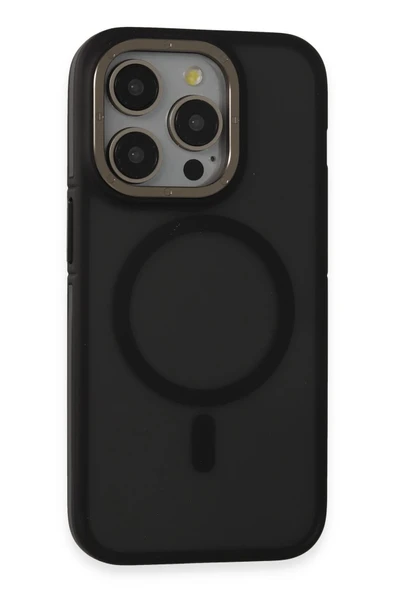 iPhone 14 Pro Kılıf Rocky Magsafe Kapak - Siyah - Resim 5
