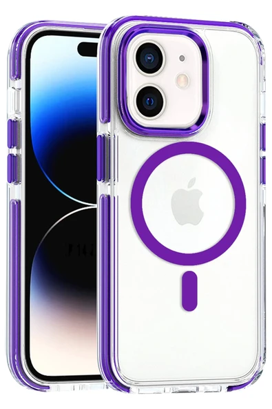 iPhone 11 Bella Magsafe Kapak - Derin Mor ürün görseli 1