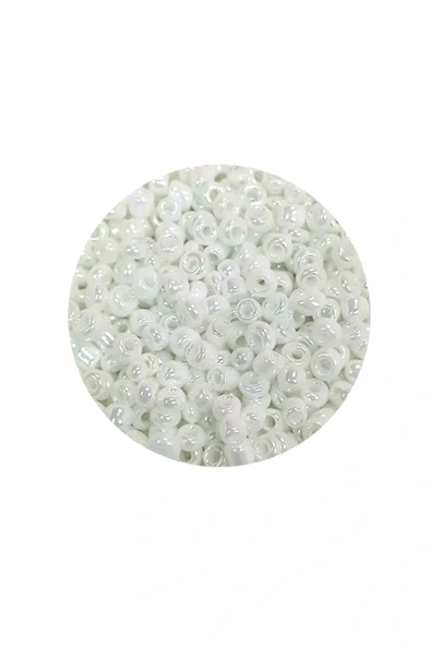 LitaeTrend Dökme Cam Kum Boncuk (8/0) 3 mm - 60 Gram - Parlak Beyaz - BNC194 - Resim 2