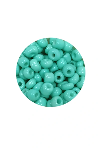 LitaeTrend Dökme Cam Kum Boncuk Büyük Boy (6/0) 4 mm - 60 Gram - Açık Yeşil - BNC124 - Resim 2