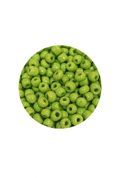 LitaeTrend Dökme Cam Kum Boncuk (8/0) 3 mm - 20 Gram - Ihlamur Yeşili - BNC164 - Resim 2