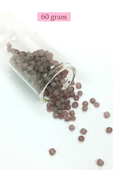 LitaeTrend Dökme Cam Kum Boncuk Büyük Boy (6/0) 4 mm - 60 Gram - Şeffaf Gri - BNC141 ürün görseli 1