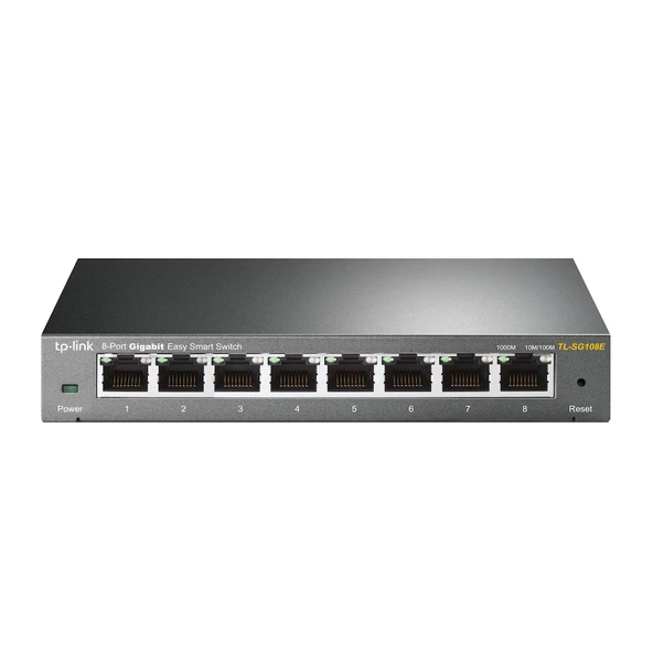 Tp-lınk Tl-sg108e, 8 Port, Gigabit, Easy Smart, Yönetilebilir, Metal Kasa, Masaüstü Switch ürün görseli 1