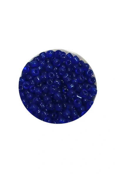 LitaeTrend Dökme Cam Kum Boncuk (11/0) 2 mm - 20 Gram -  Kral Mavi - BNC001 - Resim 2
