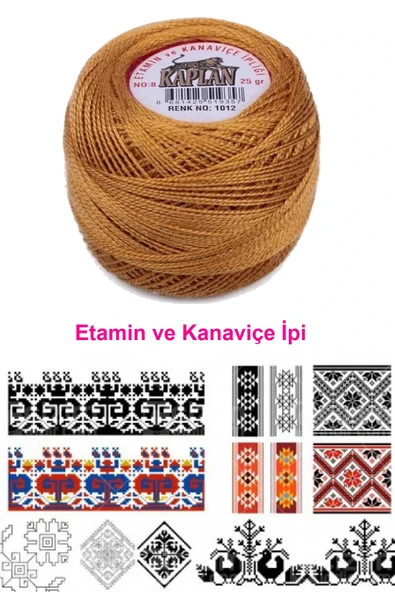 LitaeTrend Kaplan Etamin Ve Kanaviçe İpi 8 No Kod/Renk: 1012 - Royaleks - Resim 2