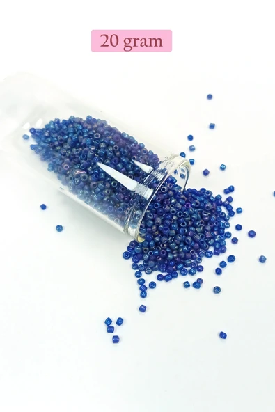 LitaeTrend Dökme Cam Kum Boncuk (11/0) 2 mm - 4 Renk - Toplam 80 Gram -  BNC403 - Resim 4