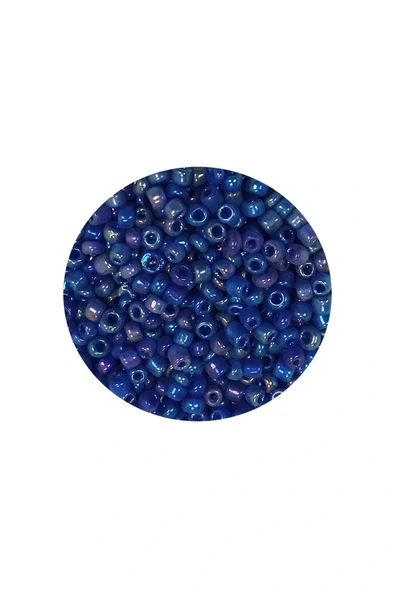 LitaeTrend Dökme Cam Kum Boncuk (11/0) 2 mm - 60 Gram -  Koyu Mavi - BNC052 - Resim 2