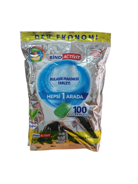 Bind Activit Hepsi 1 Arada 100 Tablet Bulaşık Makinesi Tableti ürün görseli 1