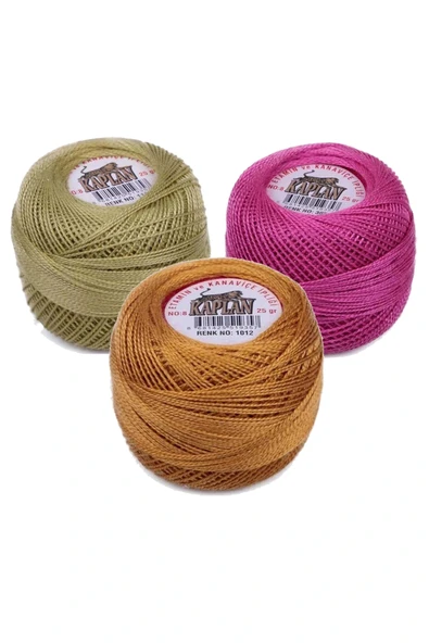 LitaeTrend 3 Adet Kaplan Etamin Ve Kanaviçe İpi 8 No Kod/Renk: 118 - 305 - 1012 - Ryl ürün görseli 1