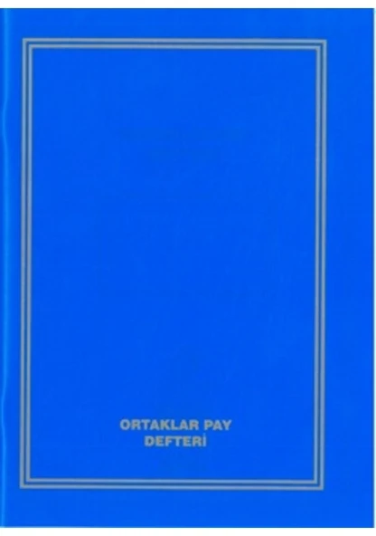 Ortaklar Pay Defteri 12 adet Plastik Kapak 40 Yaprak 20X28 Cm ürün görseli 1