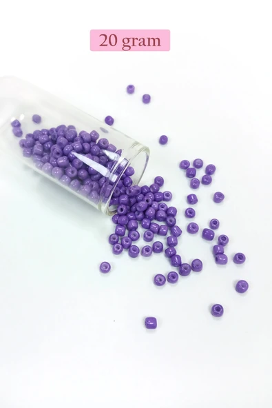 LitaeTrend Dökme Cam Kum Boncuk Büyük Boy (6/0) 4 mm - 4 Renk - Toplam 80 Gram - BNC409 - Resim 2