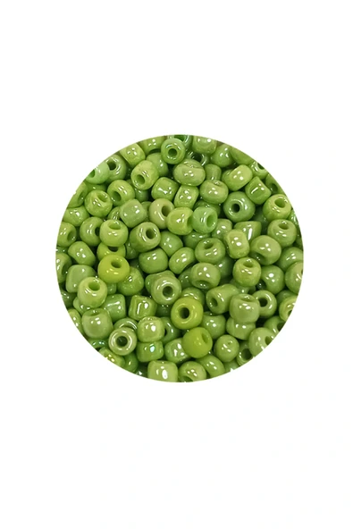LitaeTrend Dökme Cam Kum Boncuk (8/0) 3 mm - 60 Gram - Çimen Yeşili - BNC193 - Resim 2