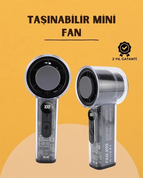 CEYLAN ADAM Yüksek Verimli Soğutmalı El Fanı | 100 Seviye Hız Kontrolü | 6 Saat Pil Ömrü ürün görseli 1