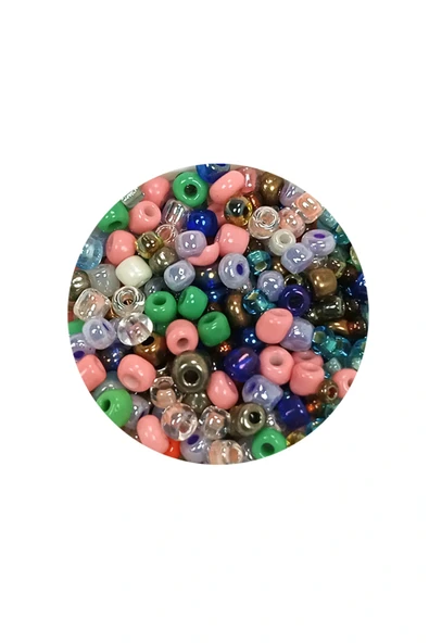LitaeTrend Dökme Cam Kum Boncuk (8/0) 3 mm - 60 Gram - Çok Renkli - BNC199 - Resim 2