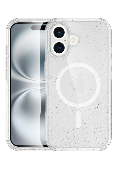 Apple iPhone 16 Star Magsafe Kapak - Şeffaf - Resim 6