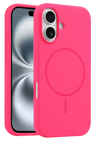 iPhone 16 Plus Kılıf Jully Magsafe Kapak - Pembe - Resim 4
