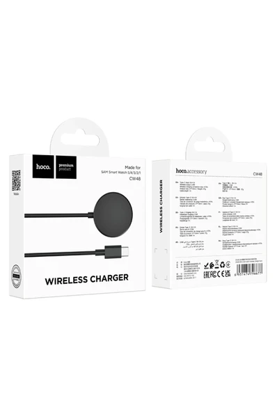 Hoco. CW48 Kablosuz Manyetik Akıllı Saat Şarjı - Siyah - Resim 9