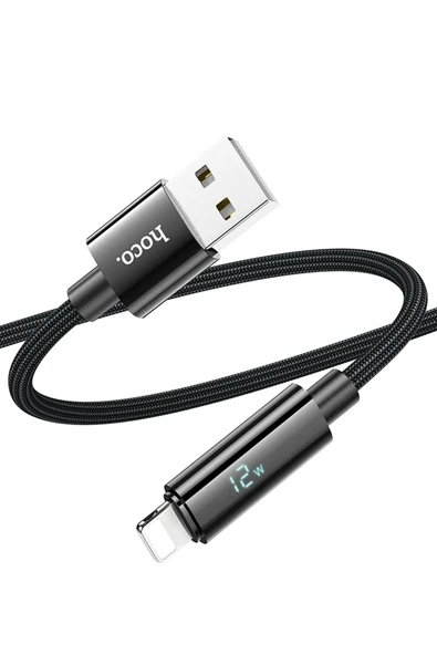 Hoco. U125 1.2M Benefit USB to Lightning Şarj Data Kablosu - Siyah - Resim 2