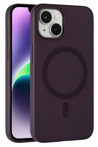 Apple iPhone 14 Tuna PC Slim Magsafe Kapak - Derin Mor - Resim 2