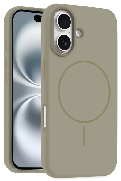 iPhone 16 Plus Kılıf Jully Magsafe Kapak - Çöl Titanyum - Resim 4