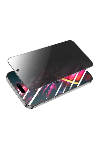 Hoco. iPhone 16 Pro Max 9D Dustproof Hayalet Cam Ekran Koruyucu - Siyah - Resim 3