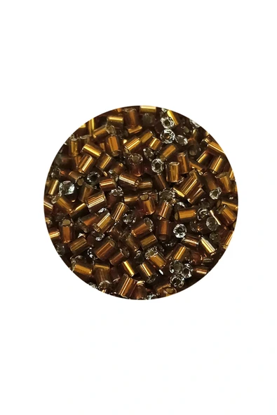 LitaeTrend Kesme Cam Boncuk 2mm - 20 Gram - Koyu Kahverengi -BNC324 - Resim 2