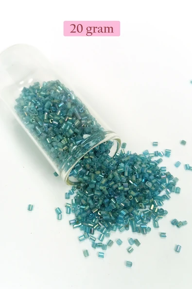 LitaeTrend Kesme Cam Boncuk 2mm - 20 Gram - Şeffaf Çam Yeşili -BNC332 ürün görseli 1