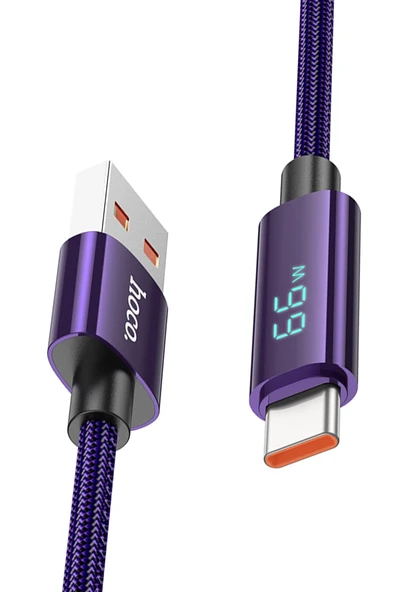Hoco. U125 1.2M Benefit USB to Type-C Şarj Data Kablosu - Mor ürün görseli 1