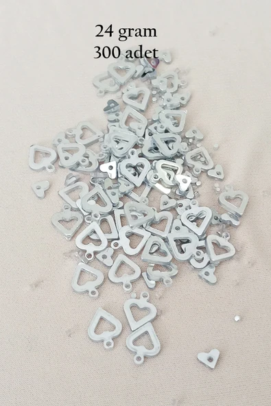 LitaeTrend Oya Abiye Bileklik Kolye Pleksi Metalik Plastik Pul Gümüş Renk 24 gram 300 adet - BNC571 ürün görseli 1