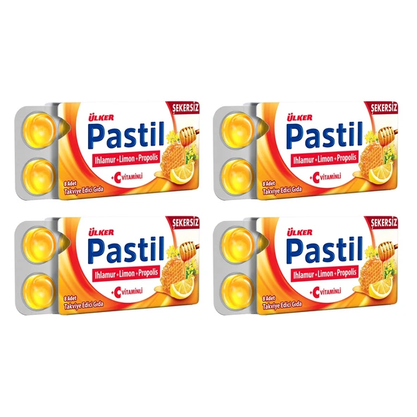 Ülker Pastil Ihlamur+Limon+Propolis 8 li Tablet x 4 Adet ürün görseli 1