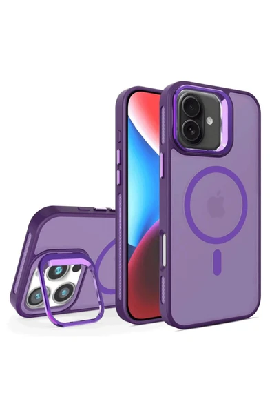 iPhone 16 Plus Flet Lens Magsafe Kapak - Derin Mor ürün görseli 1