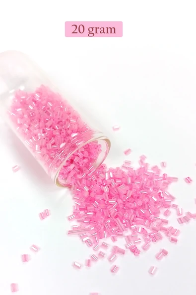 LitaeTrend Kesme Cam Boncuk 2mm - 20 Gram - Pembe -BNC323 ürün görseli 1