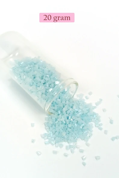 LitaeTrend Kesme Cam Boncuk 2mm - 20 Gram - Maz Buz Mavi -BNC321 ürün görseli 1