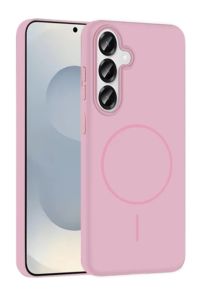 Samsung Galaxy S23 FE Broş Magsafe Kapak - Pembe - Resim 4