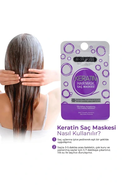 LitaeTrend Keratin Saç Maskesi 25 ML (24 ADET) - Yıpranmış Saçlar İçin - mrfs - Resim 3
