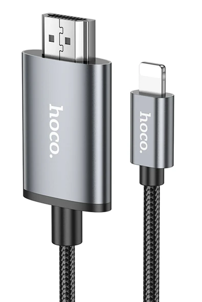 Hoco. UA27 2M Tak Çalıştır Lightning to HDMI Dönüştürücü - Gri ürün görseli 1