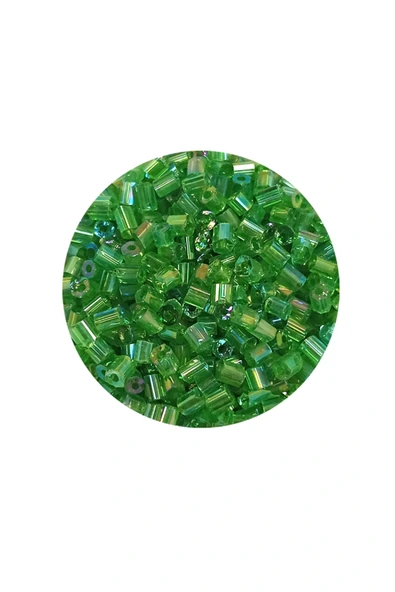 LitaeTrend Kesme Cam Boncuk 2mm - 60 Gram - Şeffaf Yeşil - BNC355 - Resim 2
