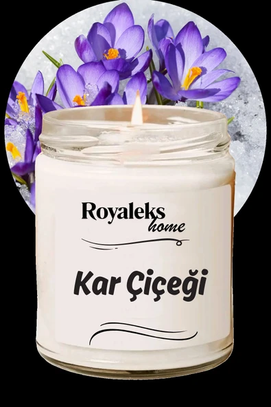 LitaeTrend Doğal Özel Seri Kokulu Dekoratif Kavanoz Mum 210 cc - Kar Çiçeği - RYL ürün görseli 1