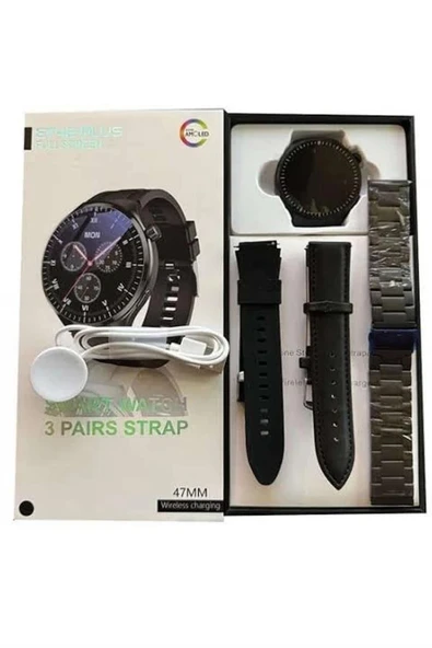 CEYLAN ADAM Akıllı Saat Yeni Nesil Üç Kordonlu Nabız Ölçer Çağrı Cevaplama - Resim 3