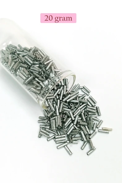 LitaeTrend Uzun Boru Kesme Boncuk Çap 2mm Uzunluk 10 mm - 4 Renk - Toplam 80 Gram - BNC430 - Resim 4